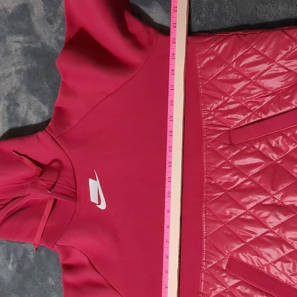 Nike Womens NSW Fleece Quilted Fleece Pull Over Hoodie Size XS NEW - Picture 4 of 9